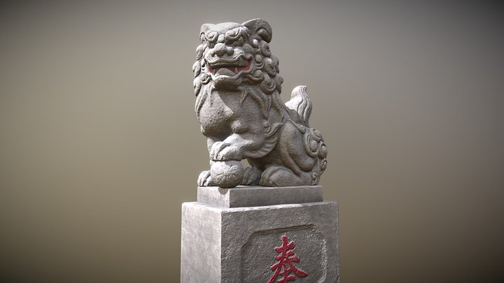 Komainu(Guardian lion)_A 3D Model