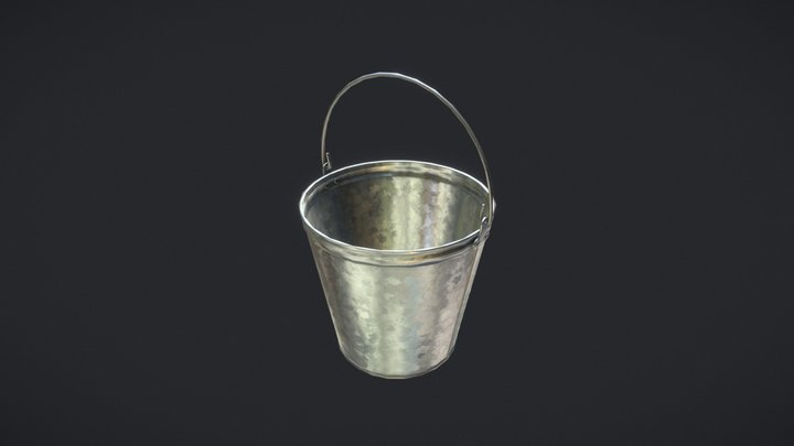 Aluminum bucket 3D Model