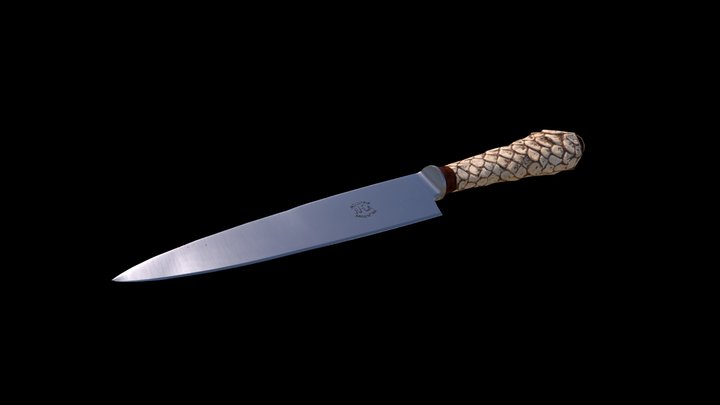 Armadillo Handle Knife 3D Model