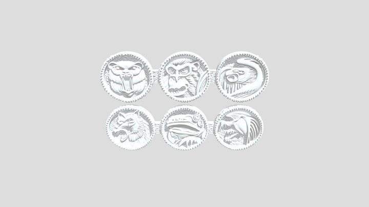 Ninja Power Coins – Modello 3D gratuito STL