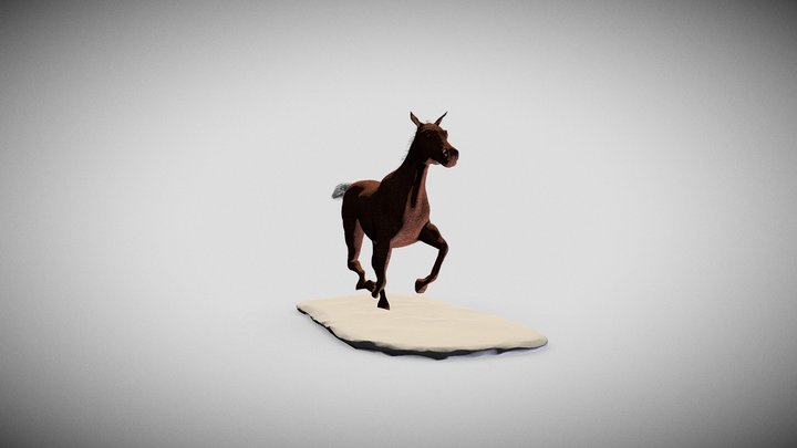Ngựa Chiến 3D Model