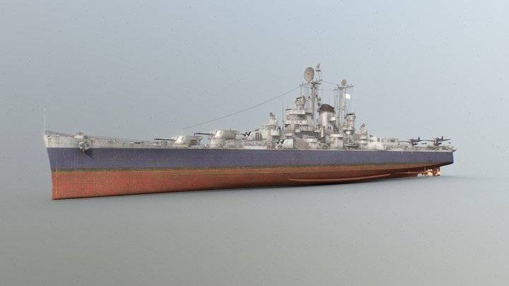 USS Fargo War Thunder 3D Model