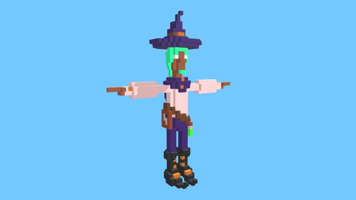 Voxel Mage 3D Model