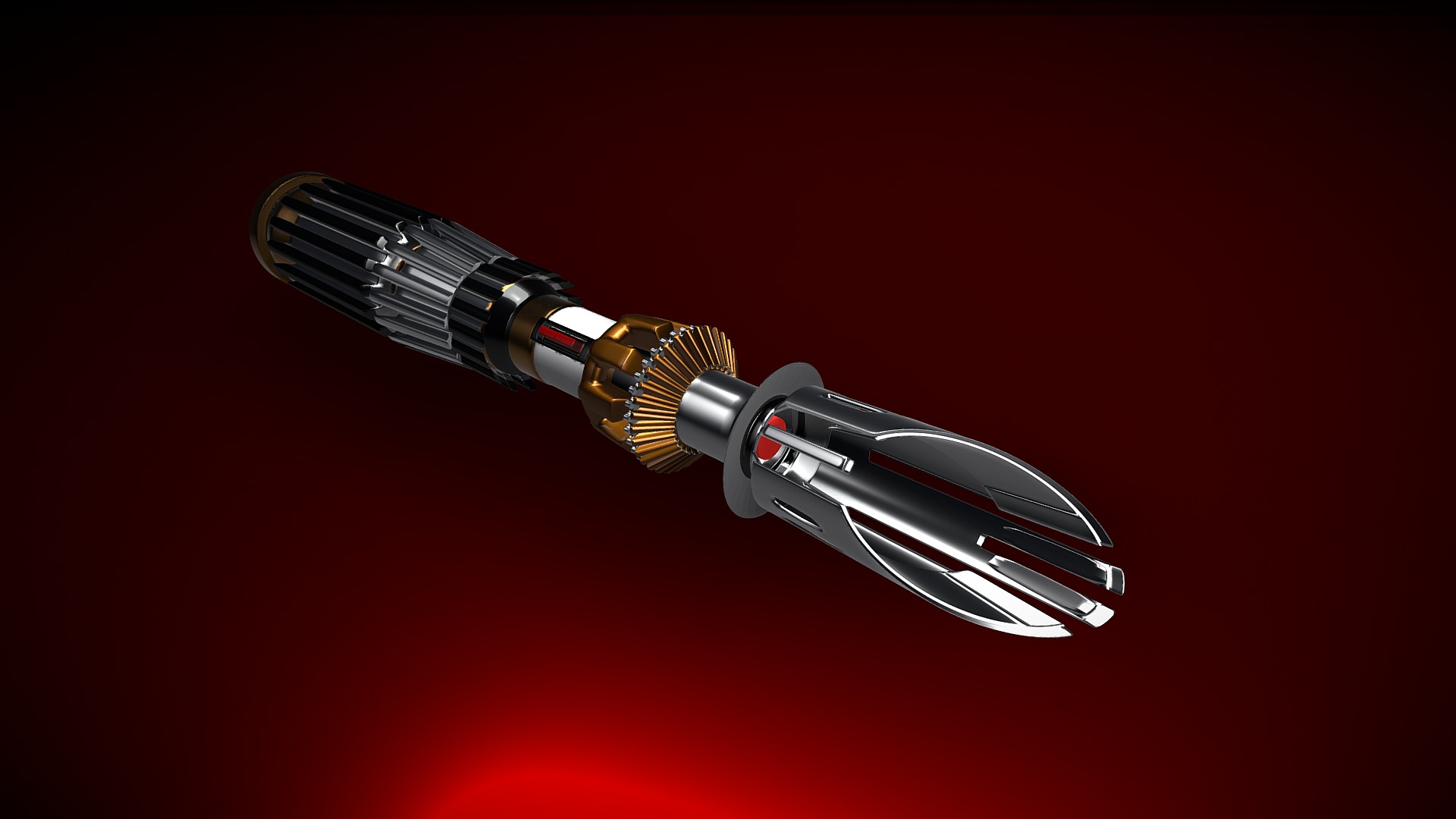 3D model Light Sabre basic - This is a 3D model of the Light Sabre basic. The 3D model is about a silver and black car.