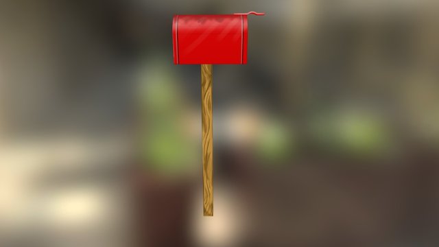 Red Mailbox 3D Model