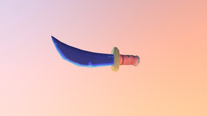 hand painted dagger 3D Model