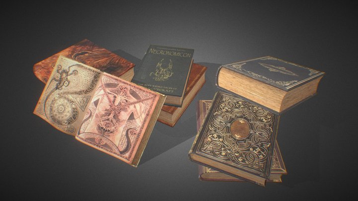 Occult books 3D Model