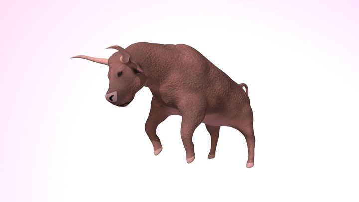 Bull Model [Textured from Mudbox] 3D Model