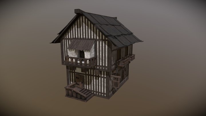 Medieval Fantasy House 3D Model