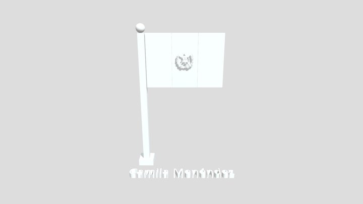 Bandera De Guatemala Camila Menéndez 3D Model