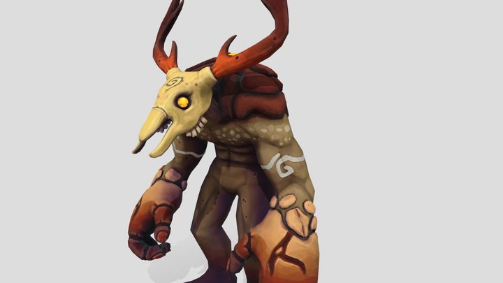 Elk_Monster_LOW 3D Model