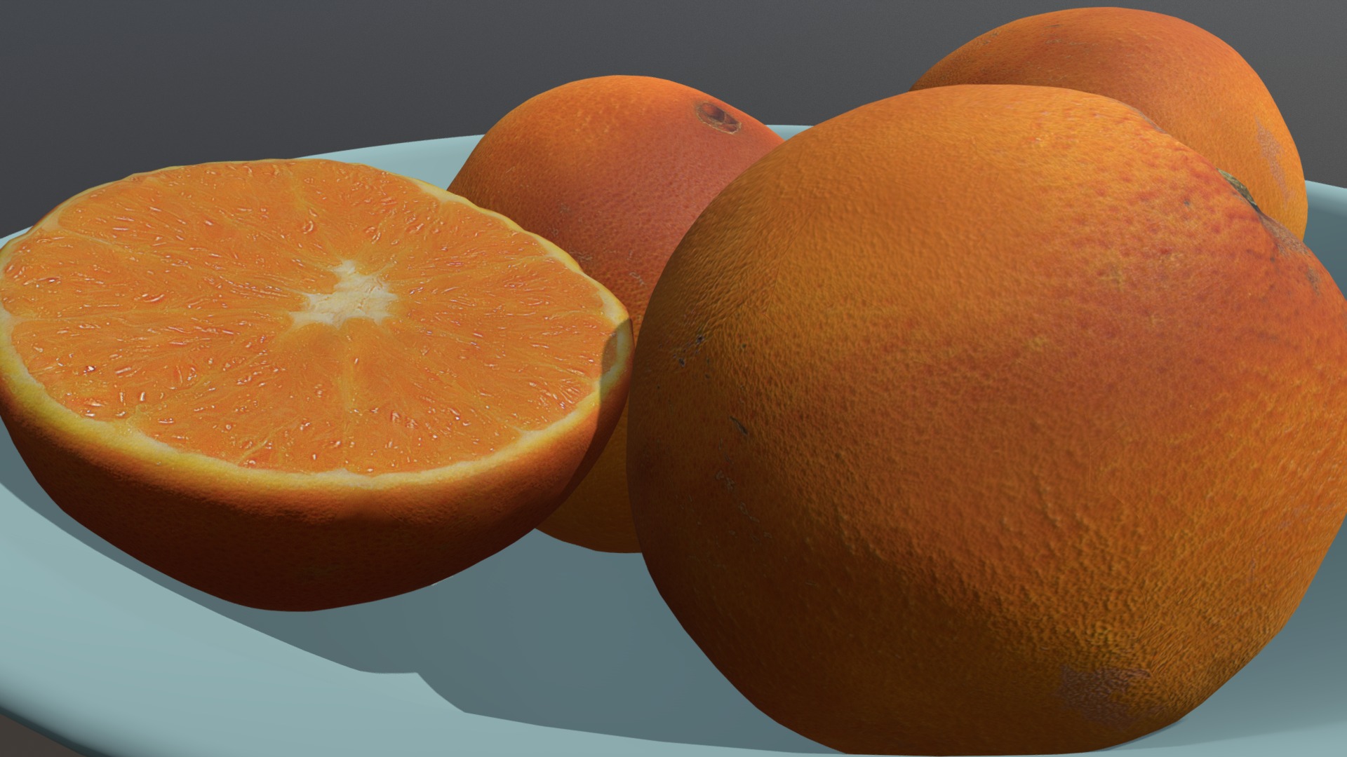 3D model Oranges Basket - This is a 3D model of the Oranges Basket. The 3D model is about a group of oranges.