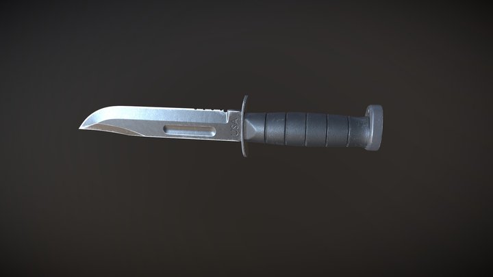 Knife Ka-bar 3D Model