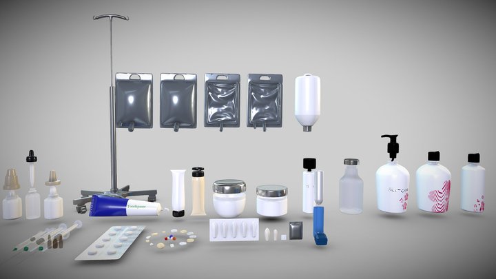 Drug Set 3D Model