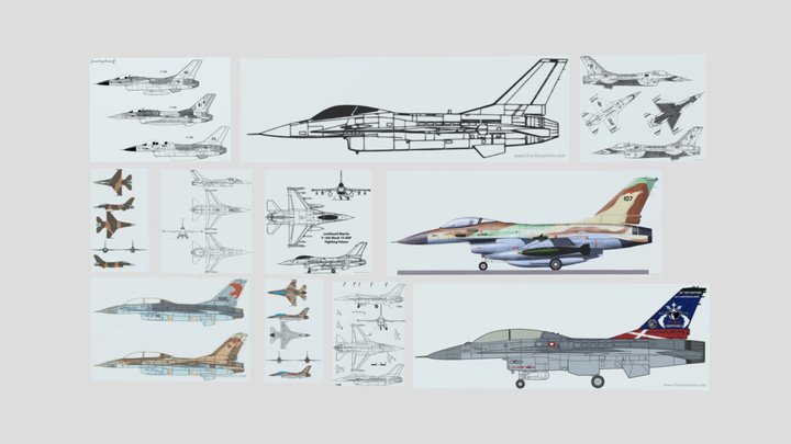 F-16 design templates.5 – Free 3D Model STL