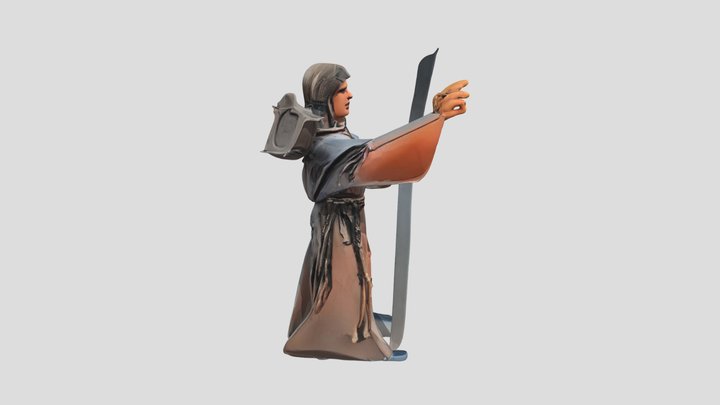 Hooded Monk 3d Model – Gratis 3D-model STL