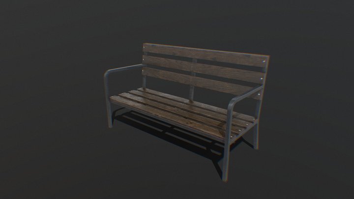 Bench Low 3D Model