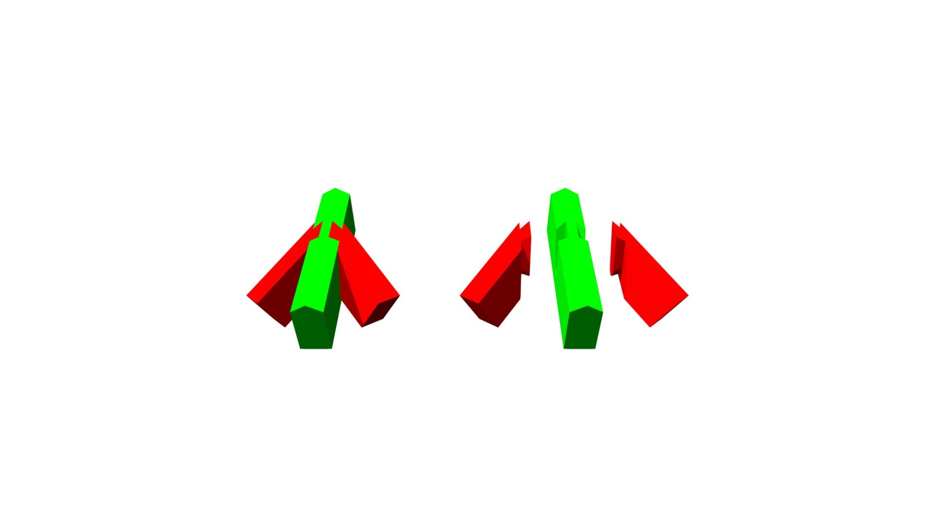 Napojení krokví na nárožní krokev - CNC rybina — Sketchfab embed 3D viewer