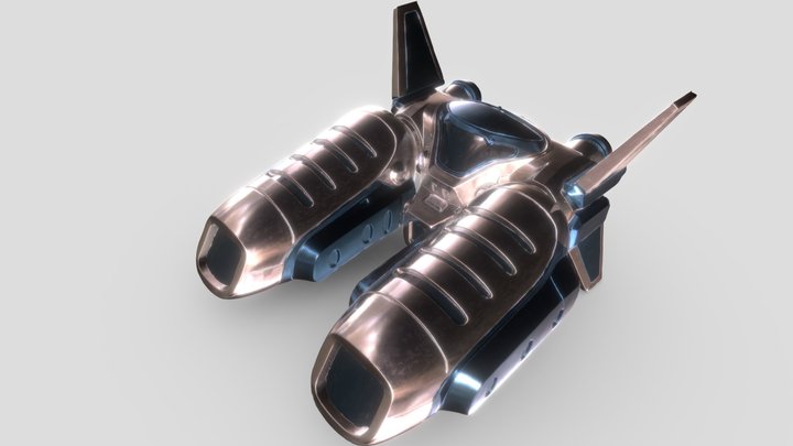 Lainer people spaceship 3D Model