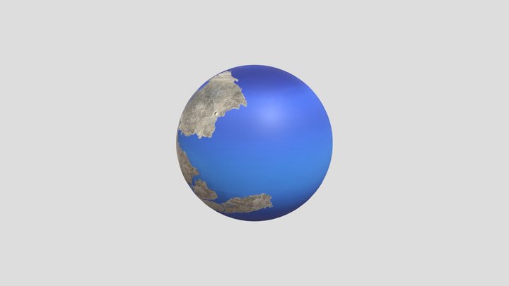 World, atlas. Globe Pangea Usdz 3D Model