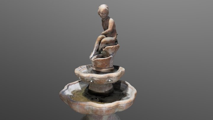 Garden Fountain 3D Model
