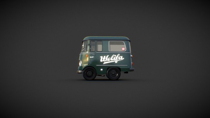 Welifa branded Mercedes Benz O139 van 3D Model