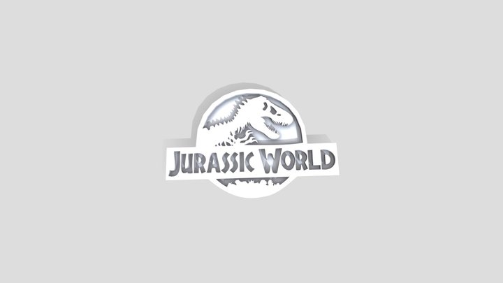 Jurassic World logo 3D Model