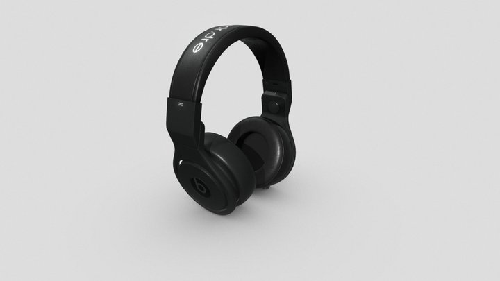 Beats Pro Headphones by Dre 3D Model