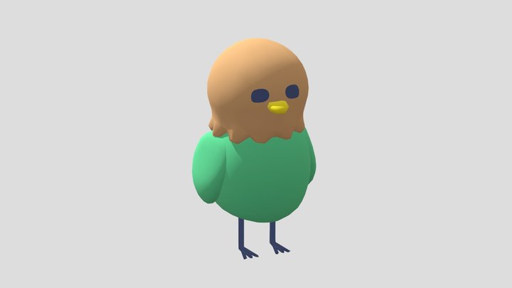 Cheerfull Choco, Discord Sticker 3D Model