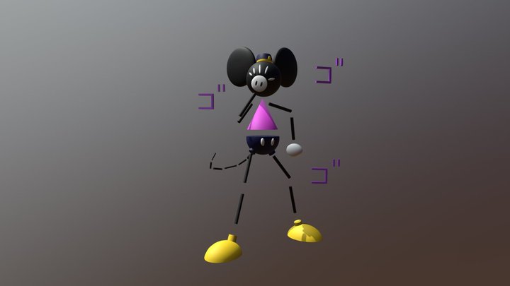 Abstract Mickey Mouse 3D Model