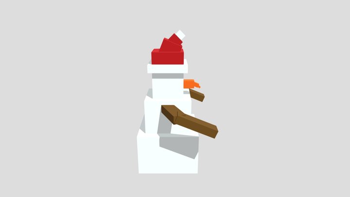 Blockbench Snowman 3D Model