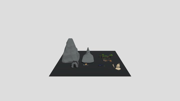Game Asset Island (LowPoly) 3D Model