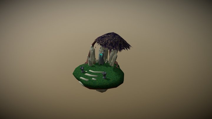 Runic Altar Diorama 3D Model