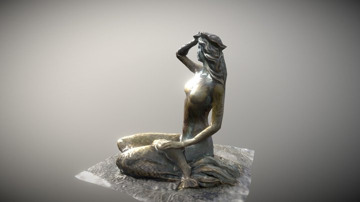 Mermaid Statue 3D Model