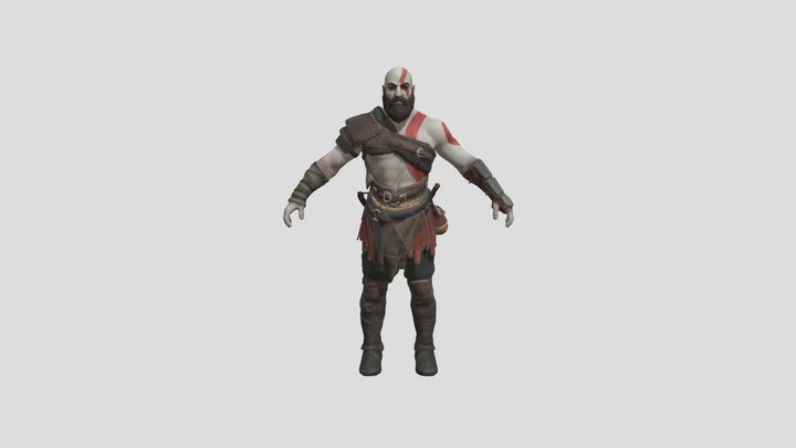 Kratos Fortnite 3D Model