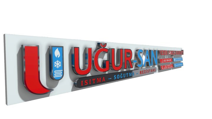 Uğur- San Krom Harf Tabela Çalışması 3D Model