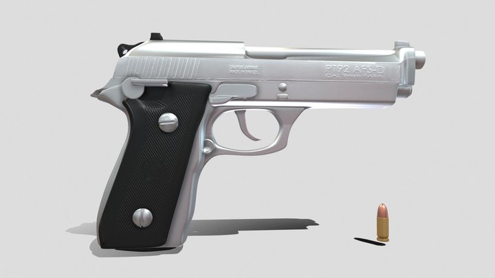 9mm pistol 3D Model