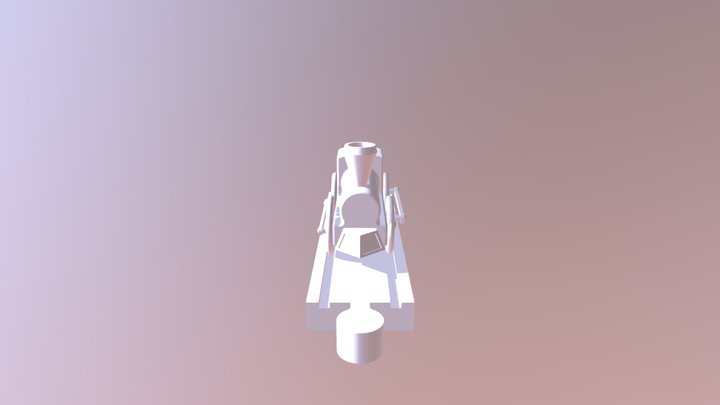 Mini Train Assembly With One Track Piece 3D Model
