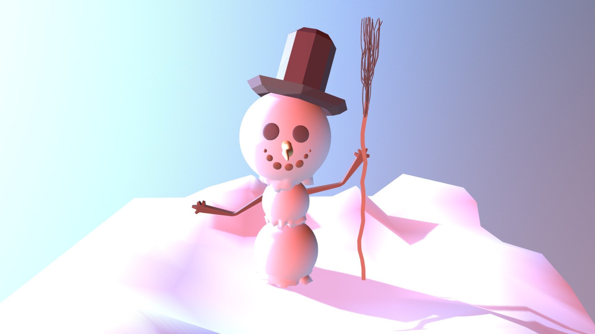 Snowman 3D Model By Haikalhamzah E2db350 Sketchfab   20d8628fa4694b6d9037c751e9a764e3 