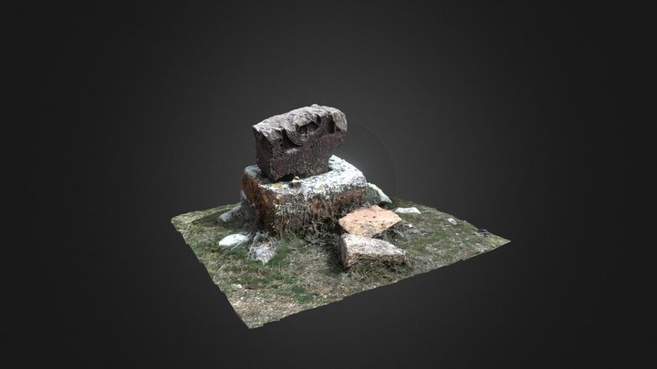 Armenian cross stone/ Axveran X century 3D Model