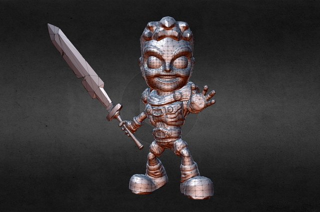 Darius Wireframe 3D Model