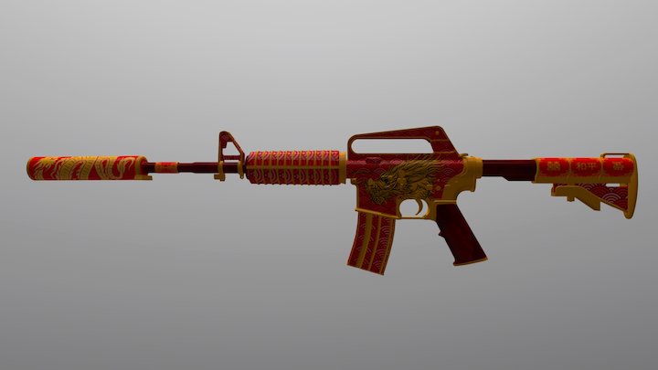 M4A1-s | Tianlong 3D Model