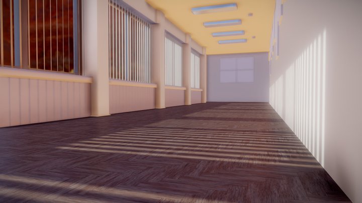 Room Hallway 3D Model