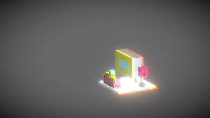 Large TV 3D Model