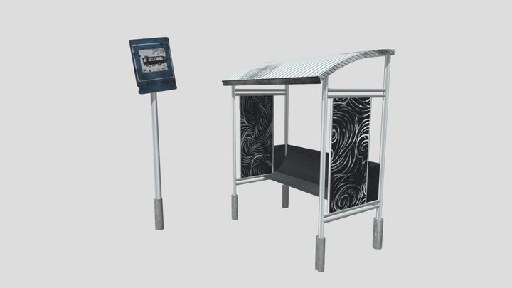 Bus Stop 3D Model