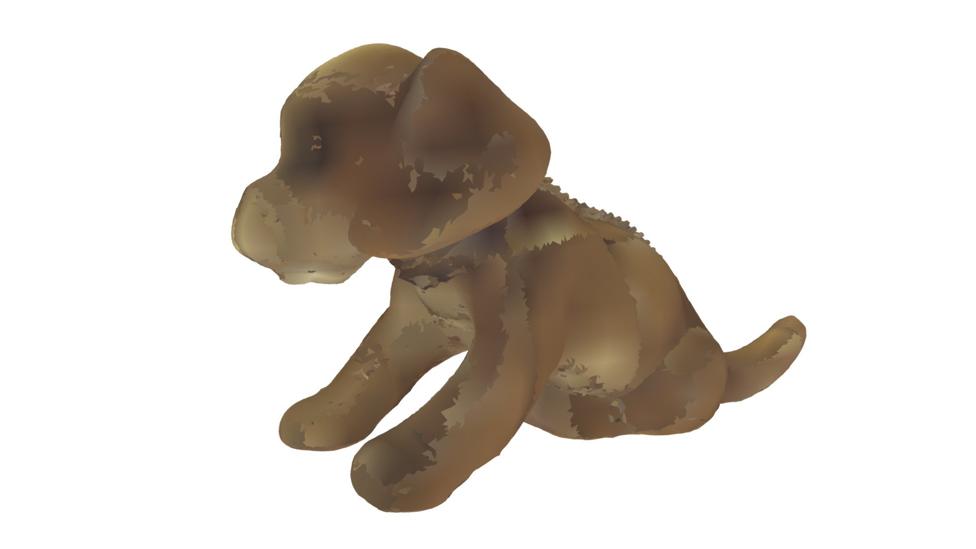 Plastic toy dog 3D model by theFinnishToyMuseum