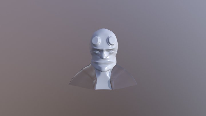Hellboy Claymode 3D Model