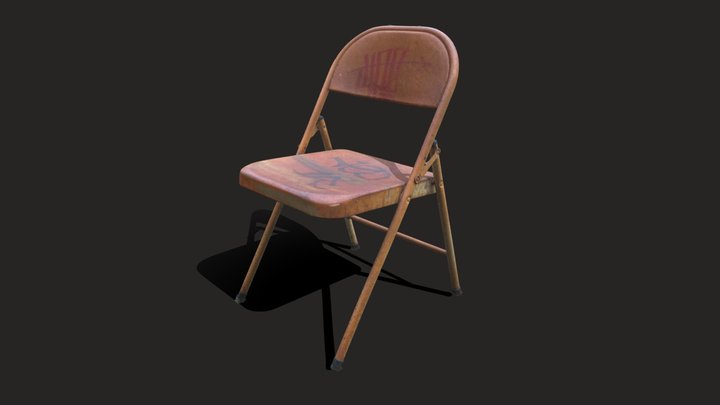 Rusty Folding Chair 3D Model