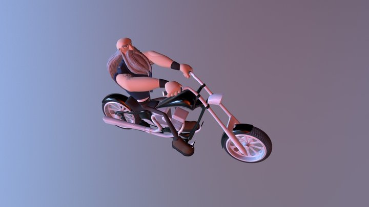 Zeus on Chopper 3D Model