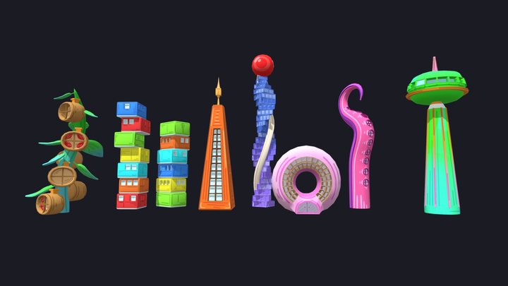 Funkytown 3D Model